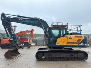 Ashvale excavator parked at construction site